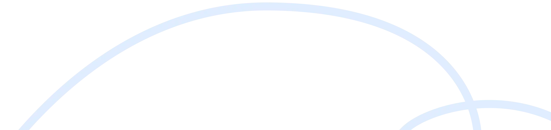 Jasnoniebieskie, zakrzywione linie tworzące duże, przecinające się łuki na czarnym tle