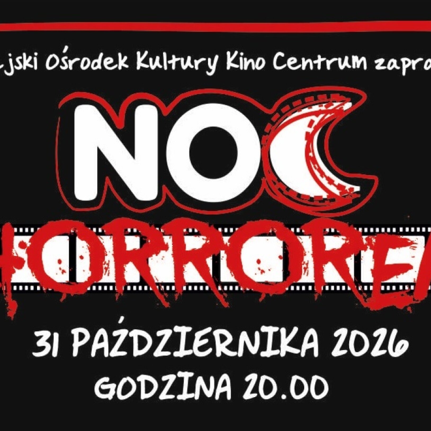 plakat maratonu NOC Z HORROREM