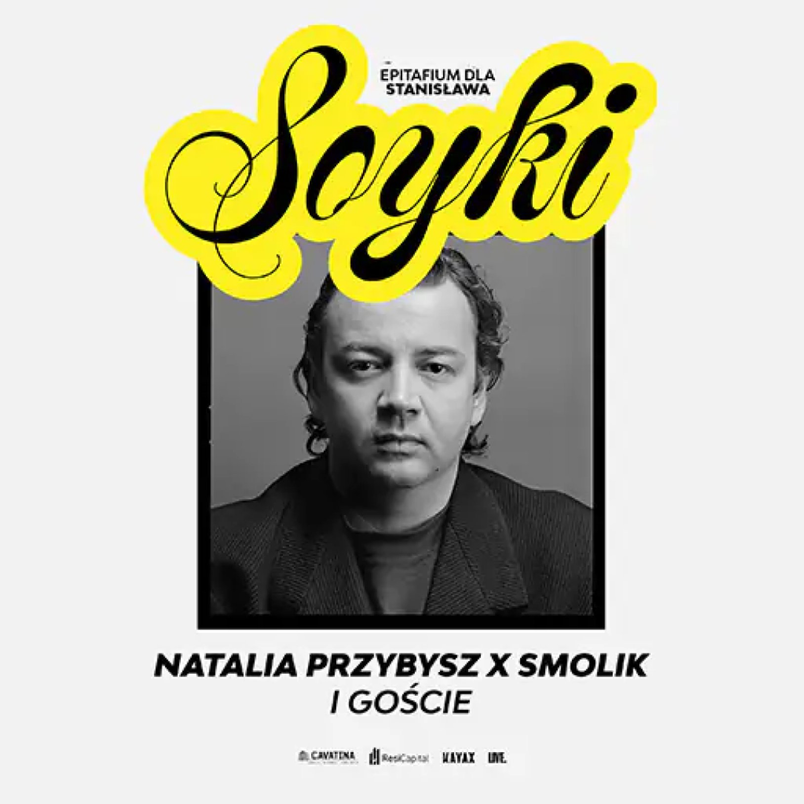 plakat koncertu Epitafium dla Stanisława Soyki ze zdjęciem Stanisława Soyki