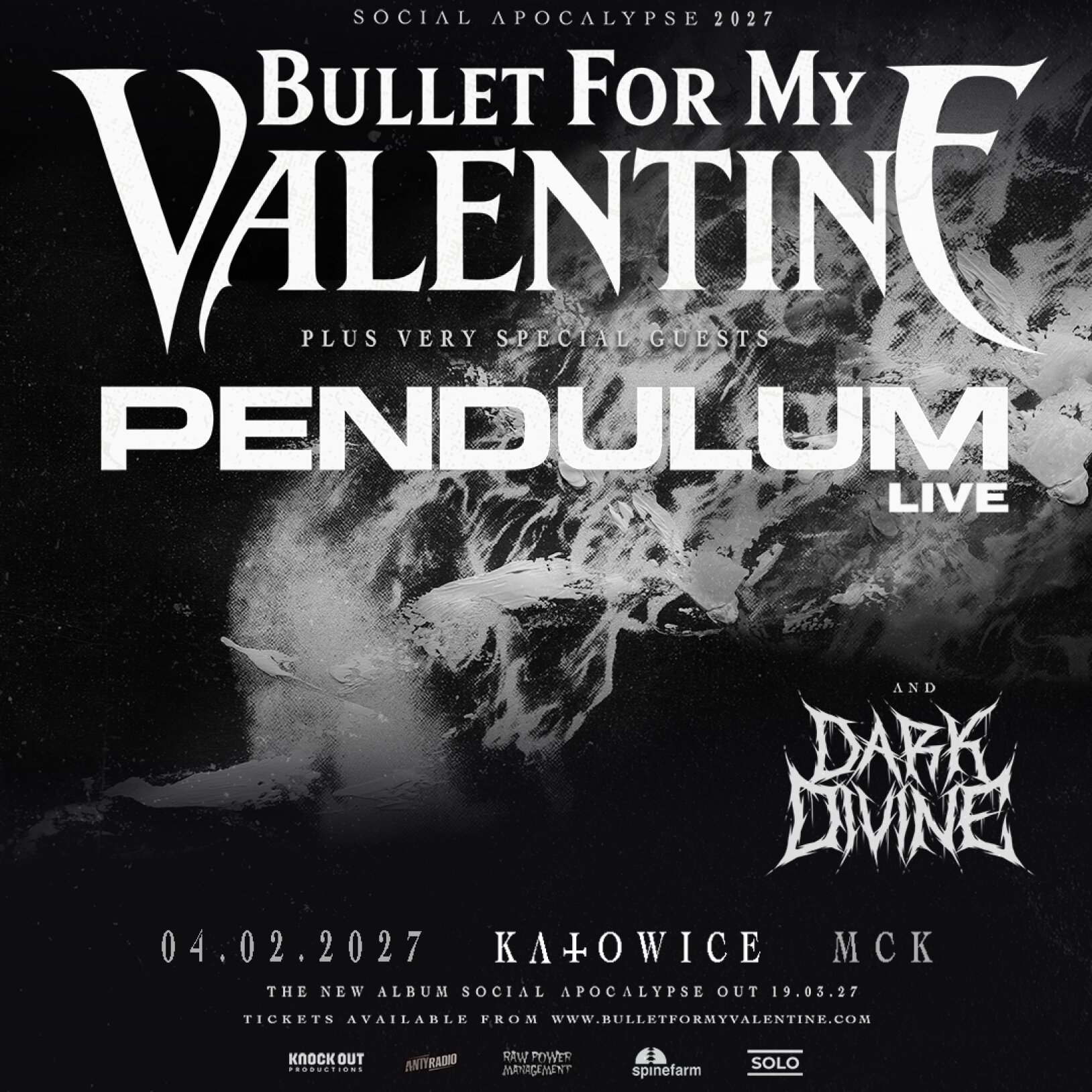 Bullet for My Valentine + Pendulum + Dark Divine