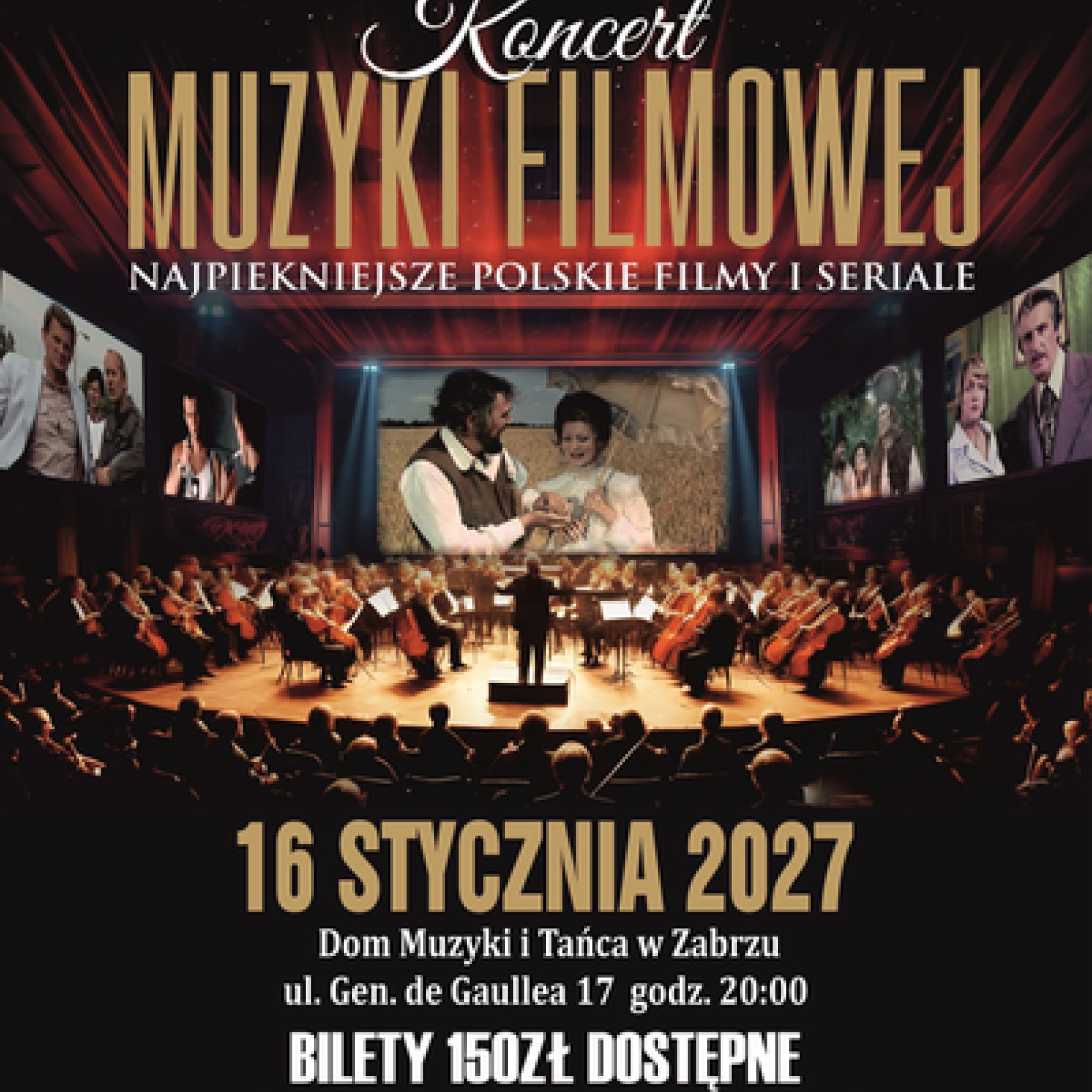 plakat najpiękniejsze polskie filmy i seriale – koncert muzyki filmowej