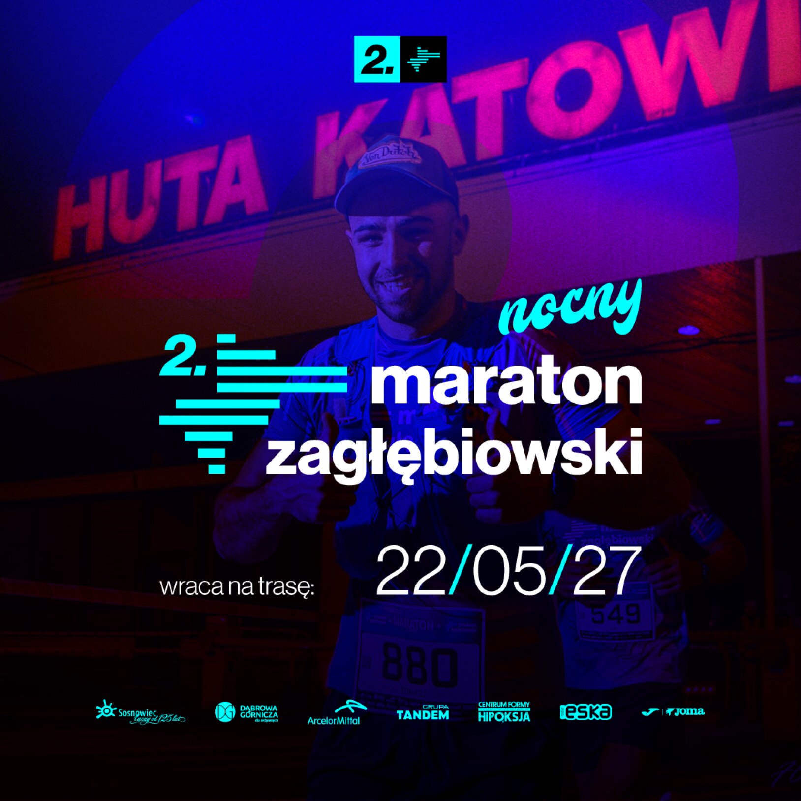 plakat 2. Maratonu Zagłębiowskiego