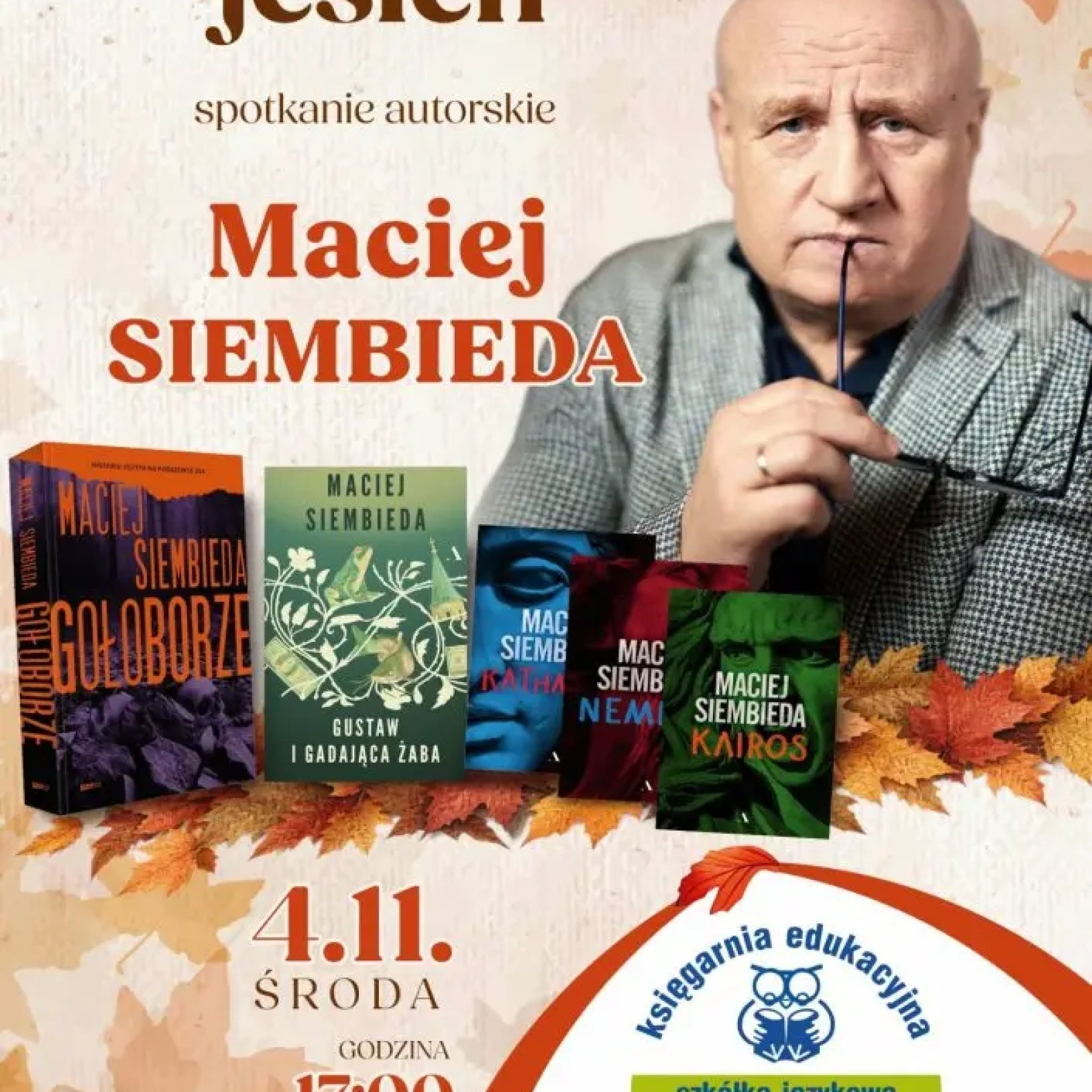 Zaczytana Jesień – spotkanie autorskie z Maciejem Siembiedą