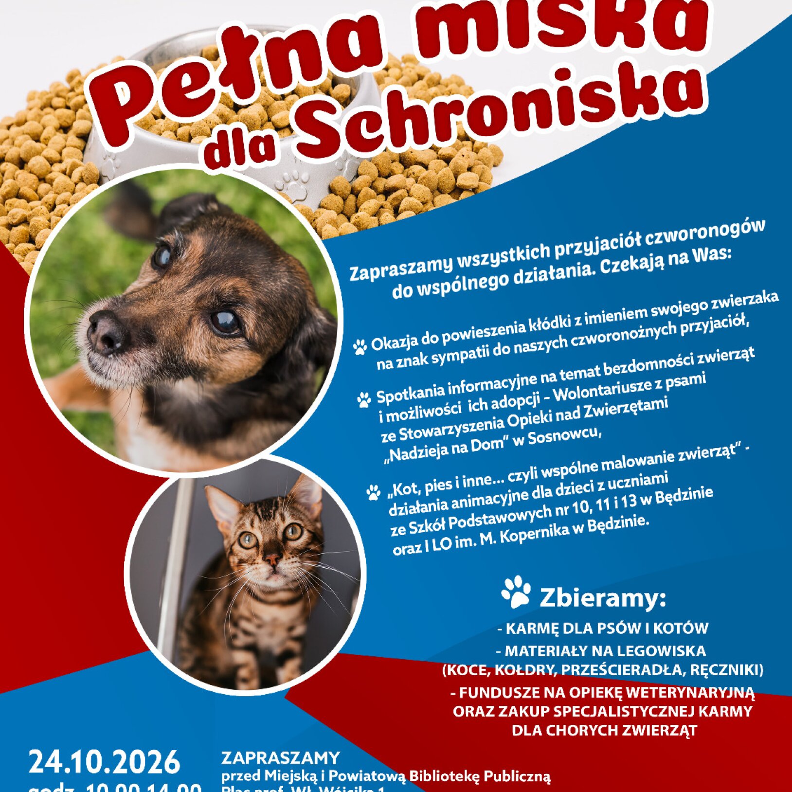 Plakat przedstawiający wydarzenie Pełna miska dla schroniska