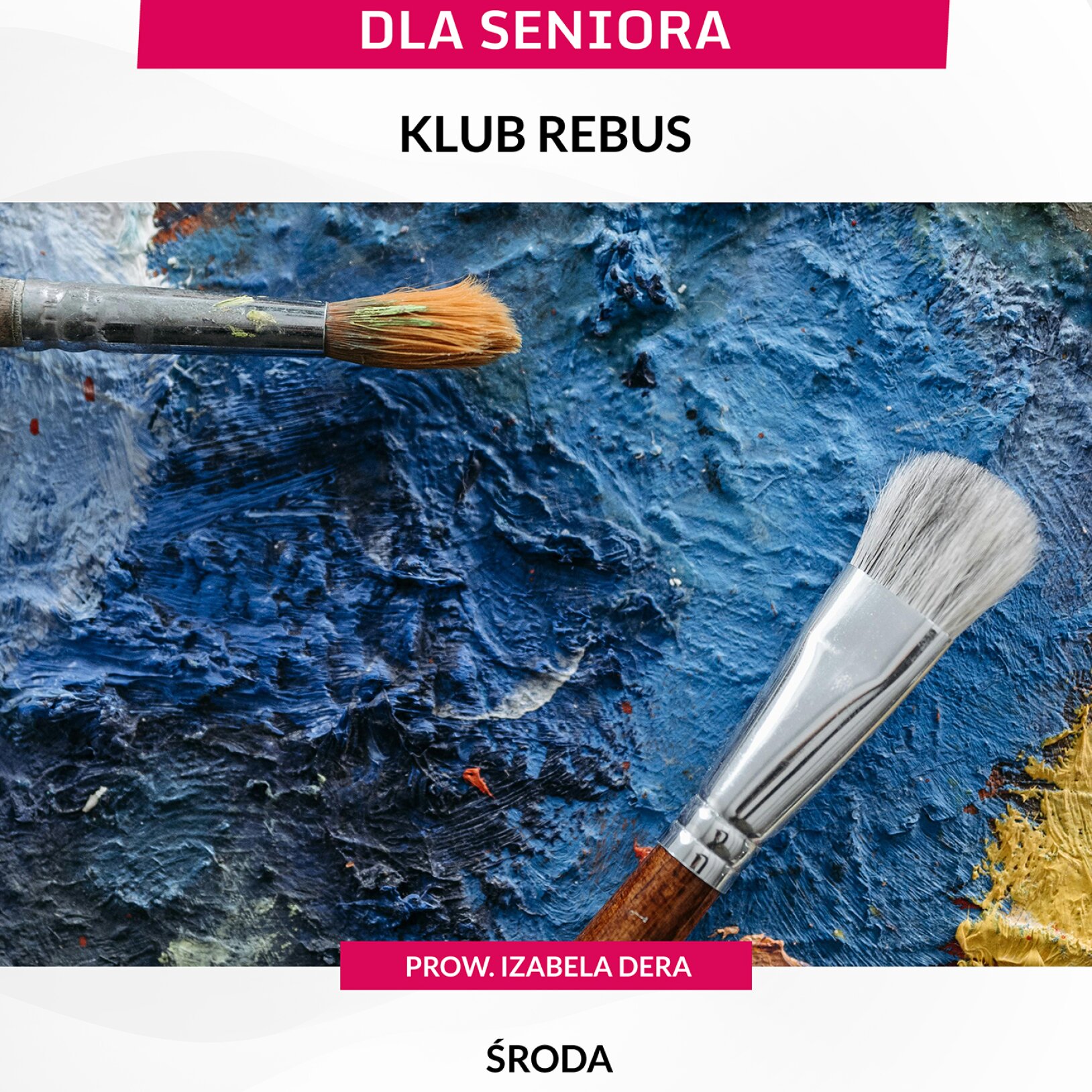 plakat Pracownia Plastyczna dla Seniorów