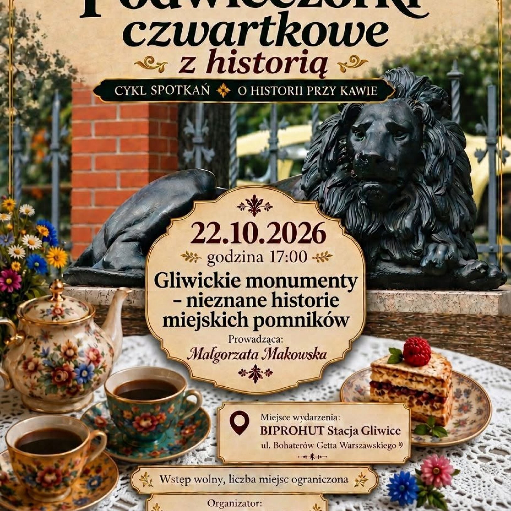 Podwieczorek czwartkowy z historią: tajemnice gliwickich pomników