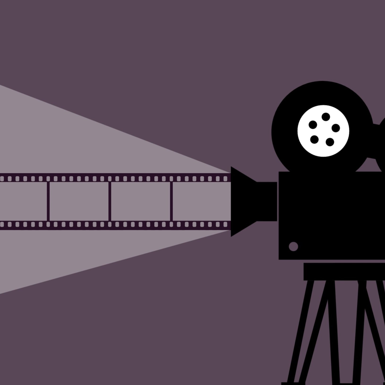 ilustracja przedstawiająca kamerę i taśmę filmową