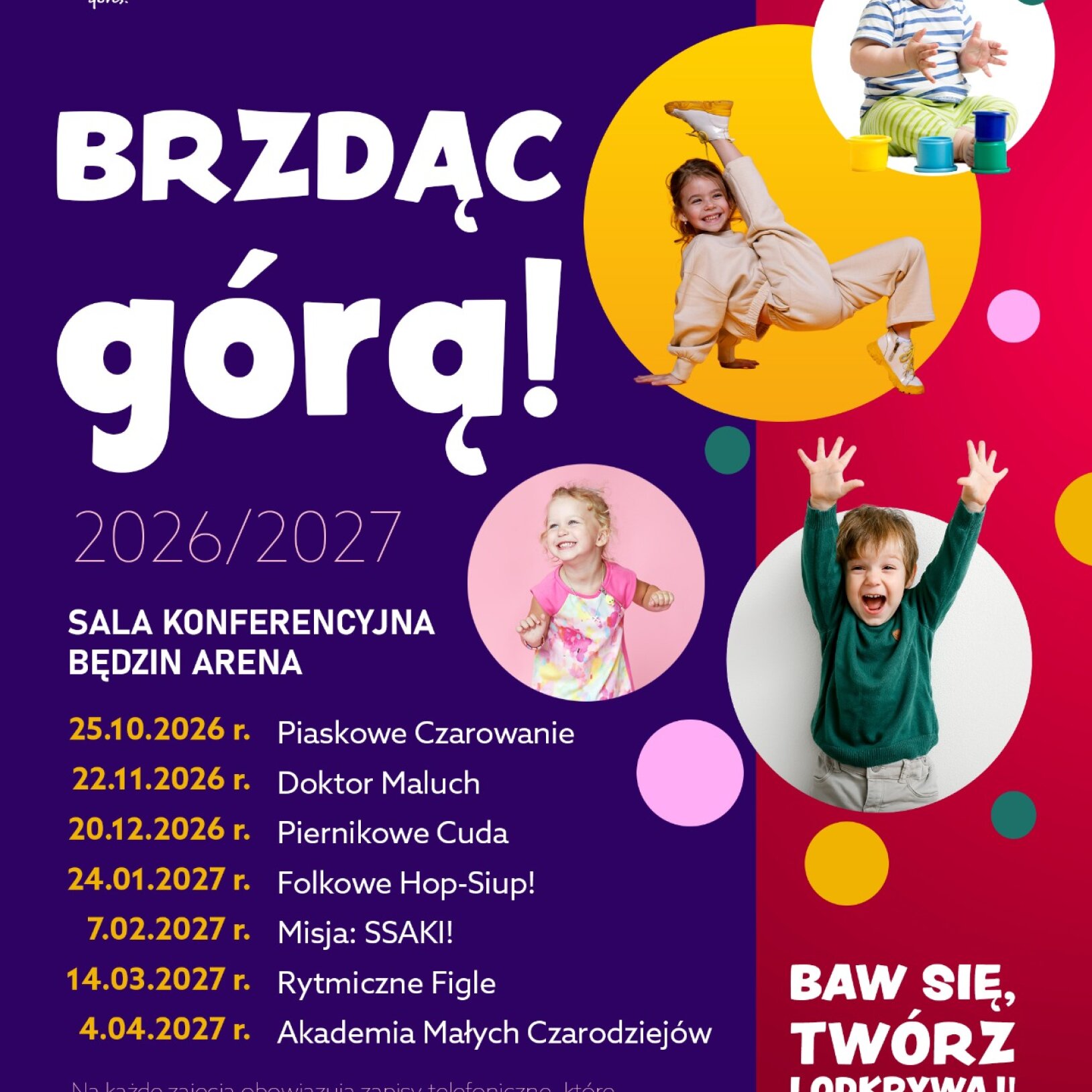 plakat cyklu Brzdąc Górą!