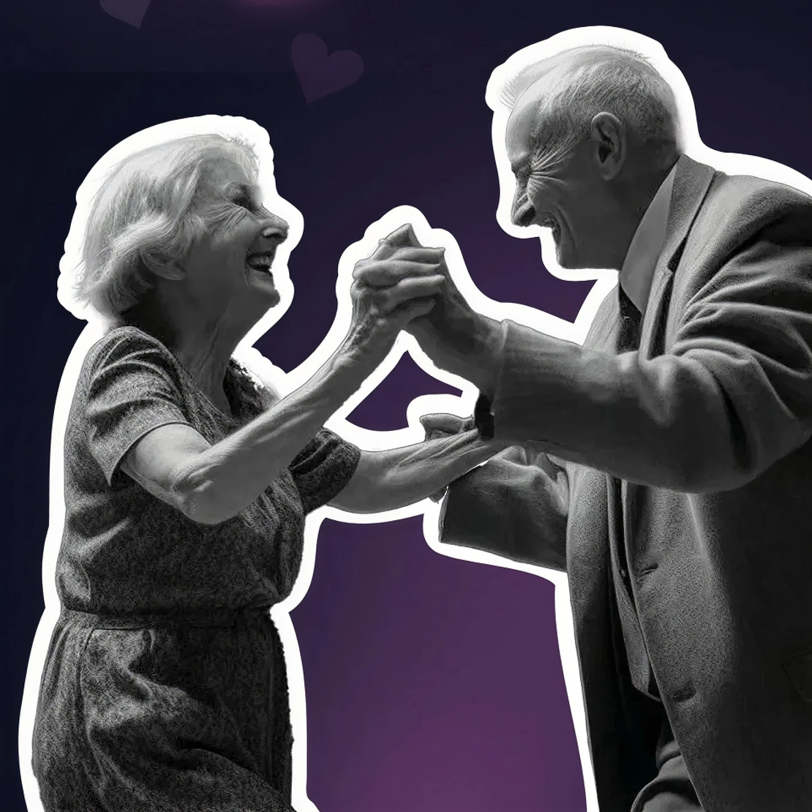 tańcząca para seniorów