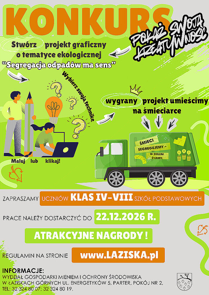 Łaziska Górne ogłaszają konkurs dla uczniów IV–VIII