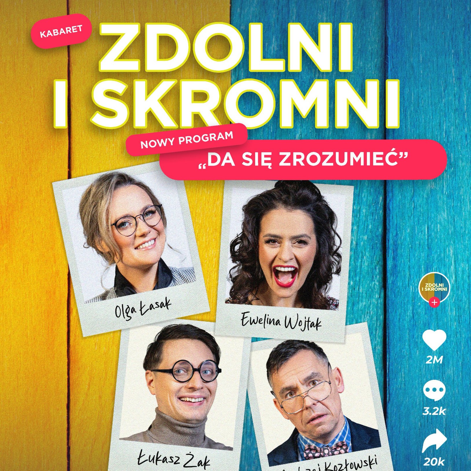 plakat wydarzenia, zdjęcia aktorów