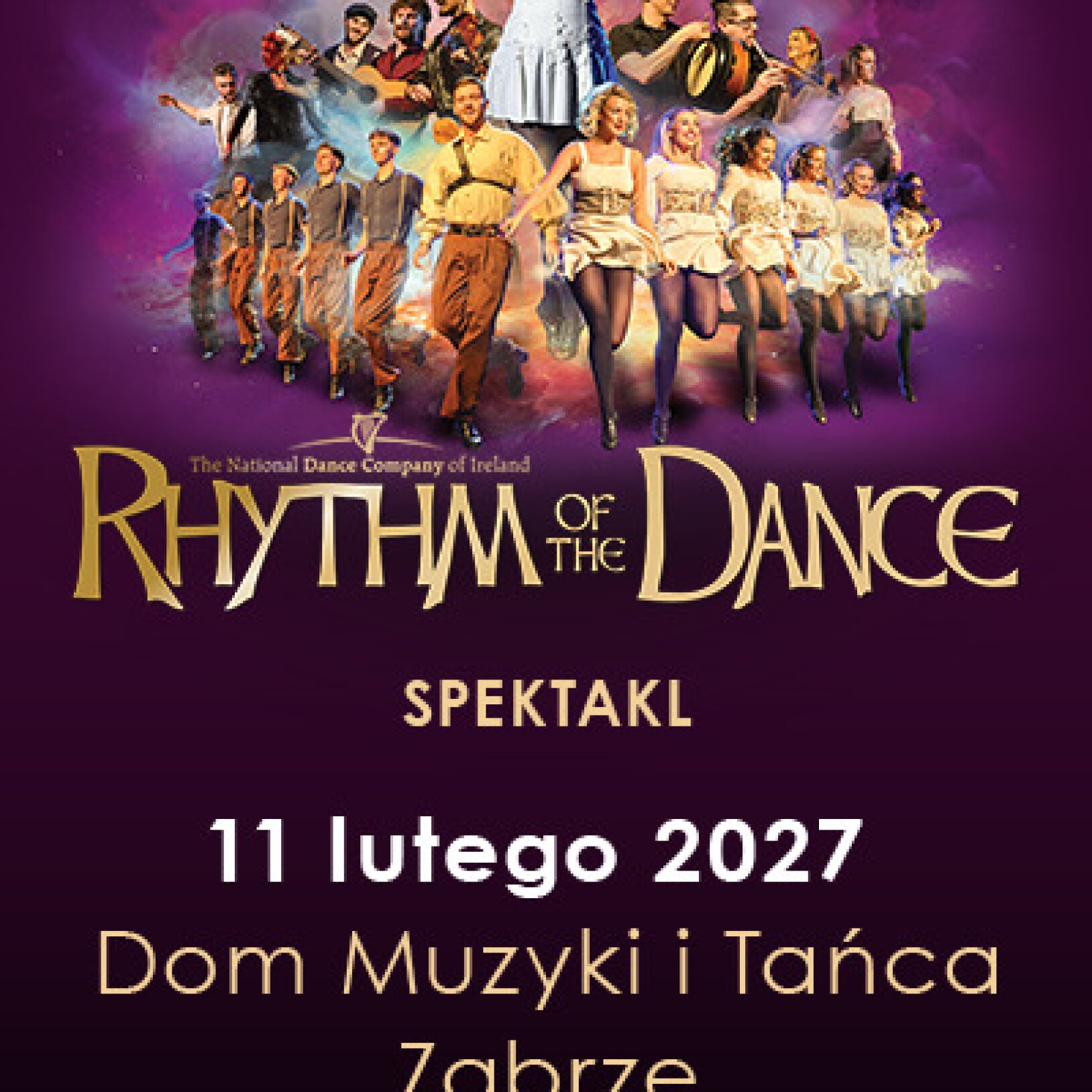 Kilkunastu tancerzy Rhythm of the Dance na scenie