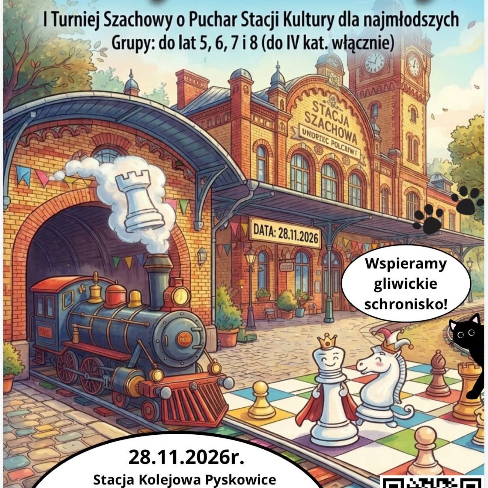 Kolej na Szachy! I Turniej Szachowy o Puchar Stacji Kultury dla najmłodszych