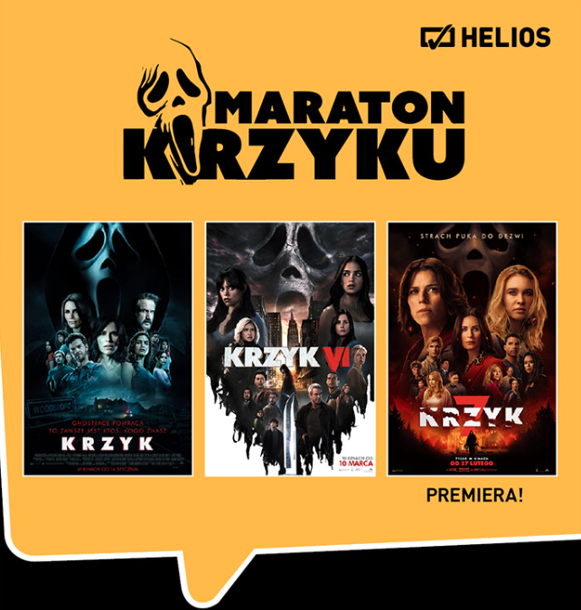 plakat wydarzenia Helios maraton Krzyku