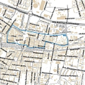 Mapa z wyznaczoną Strefą Czystego Transportu