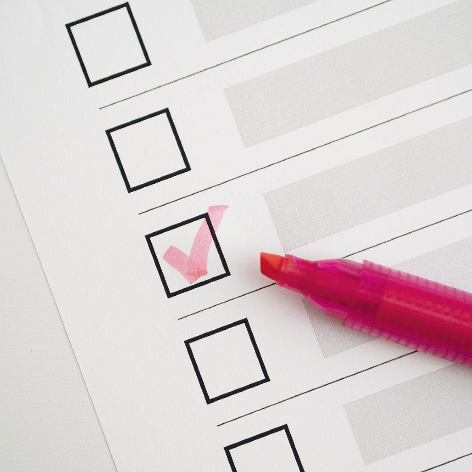 Marker zaznaczający pole na liście