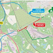 Mapa z zaznaczonymi utrudnieniami na drogach