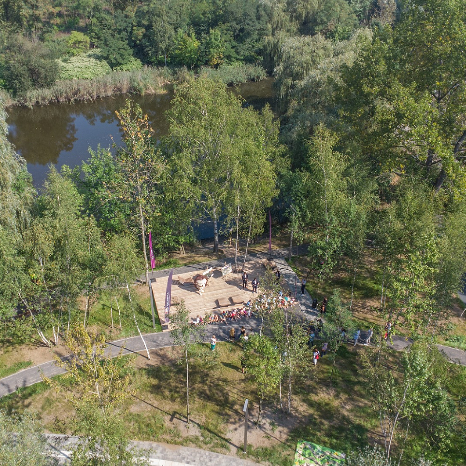 Zrewitalizowany w ramach Budżetu Obywatelskiego Staw Kozubek