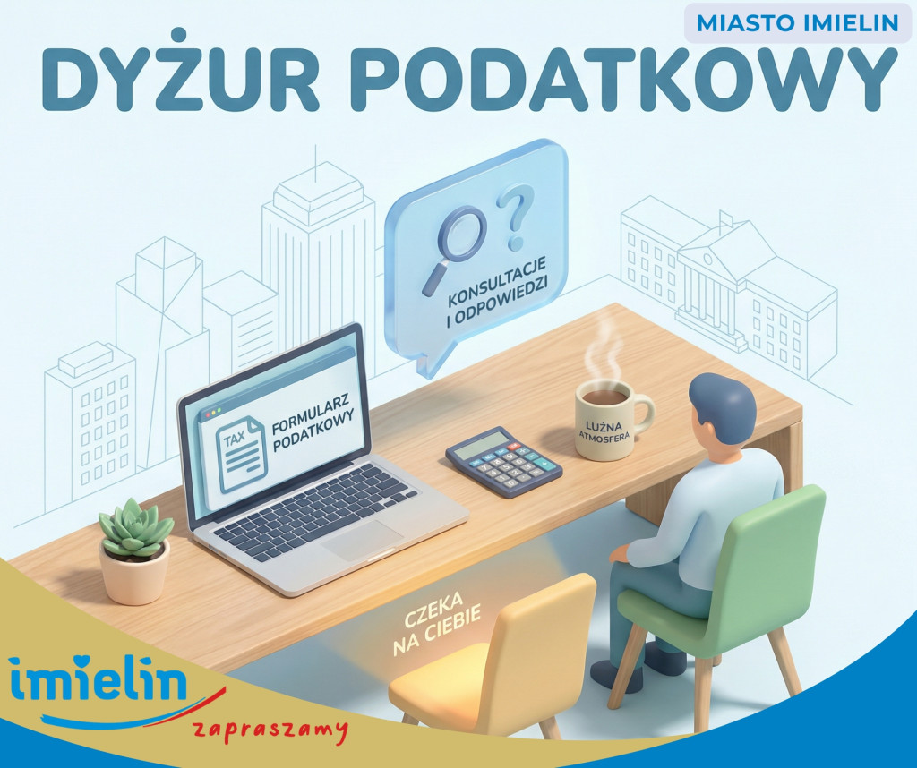Grafika promująca dyżur podatkowy