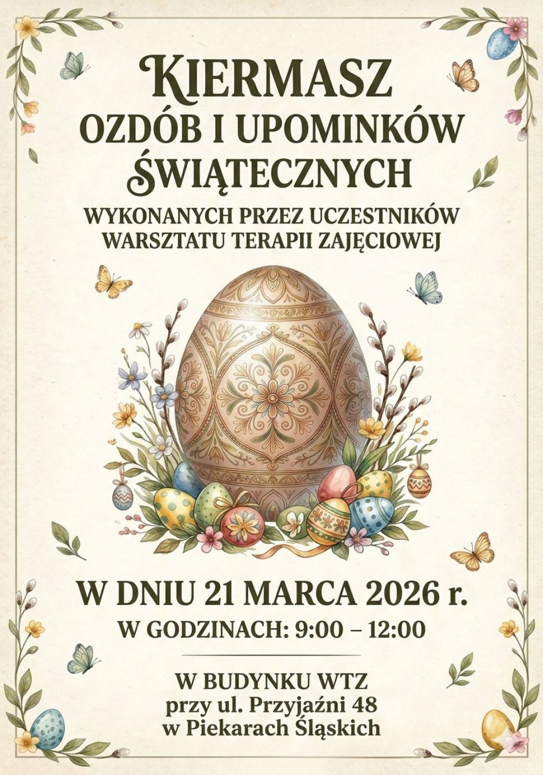 plakat wydarzenia z pisanką