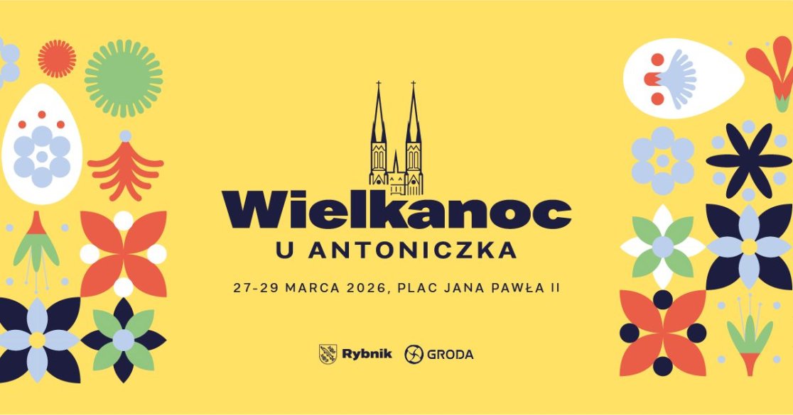 żółty plakat z ciemnym napisem