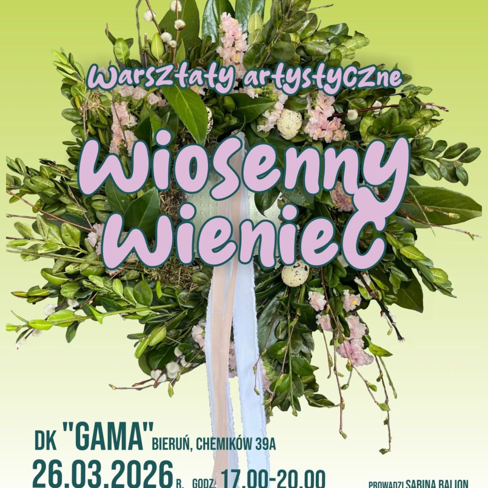 plakat wydarzenia "Wiosenny wieniec"