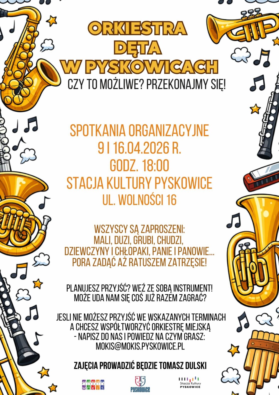 plakat wydarzenia orkiestry miejskiej