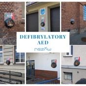 Urządzenia AED na ścianach