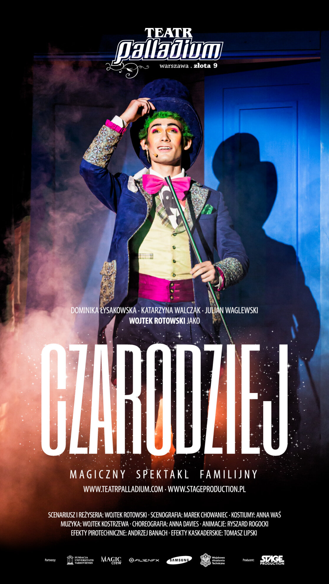 plakat wydarzenia ze zdjęciem ze spektaklu czarodziej