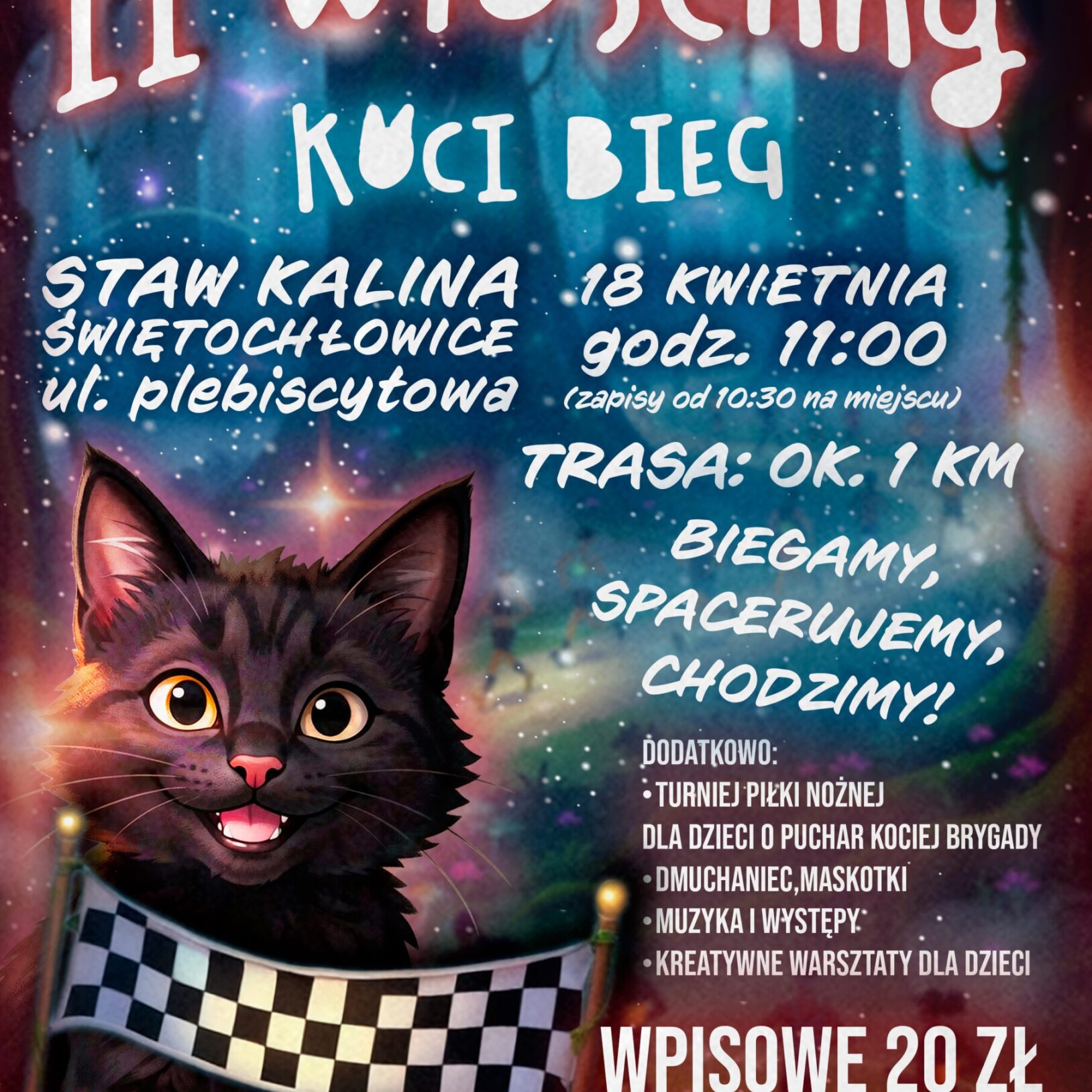 plakat wydarzenia z kotem