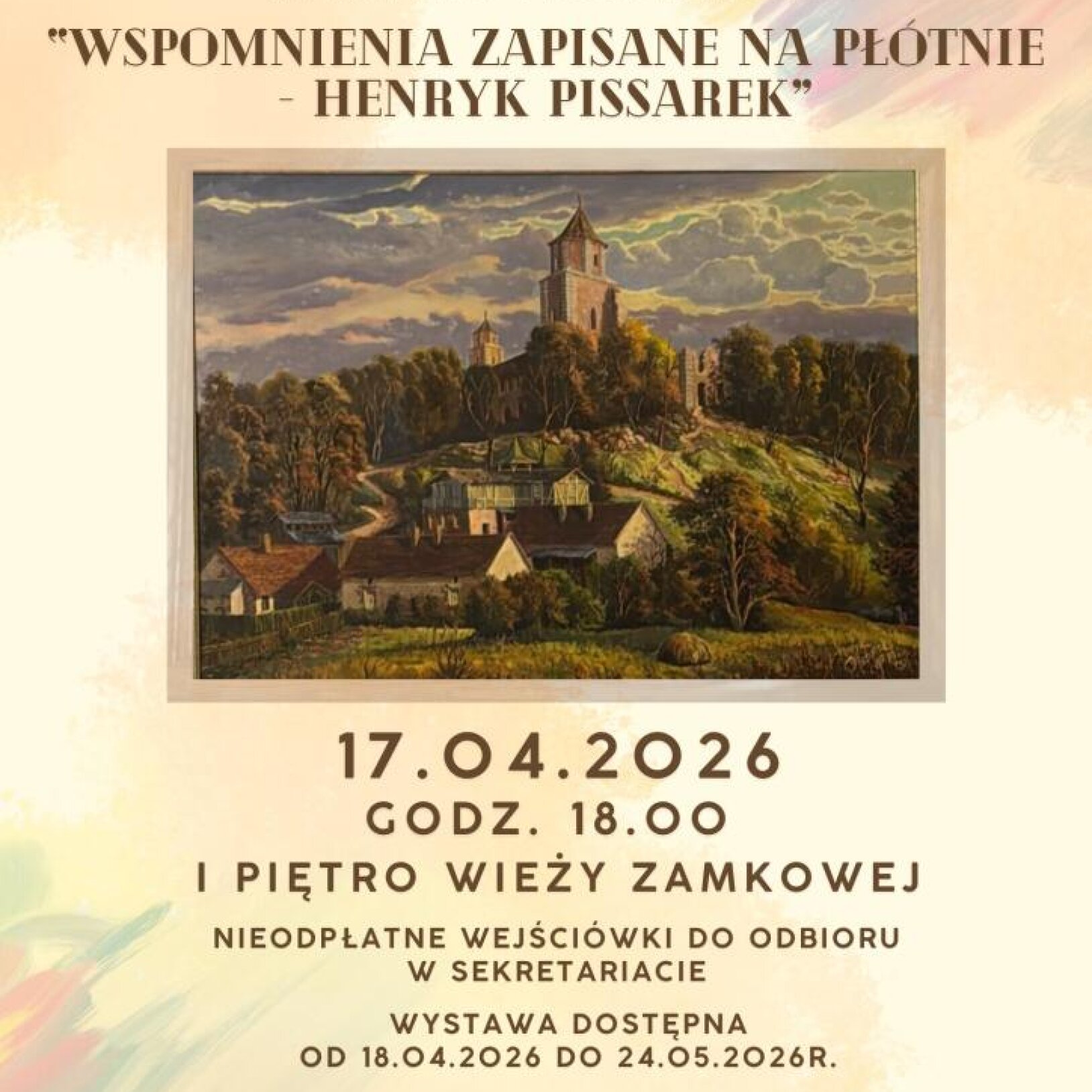 plakat wystawy Henryka Pissarka