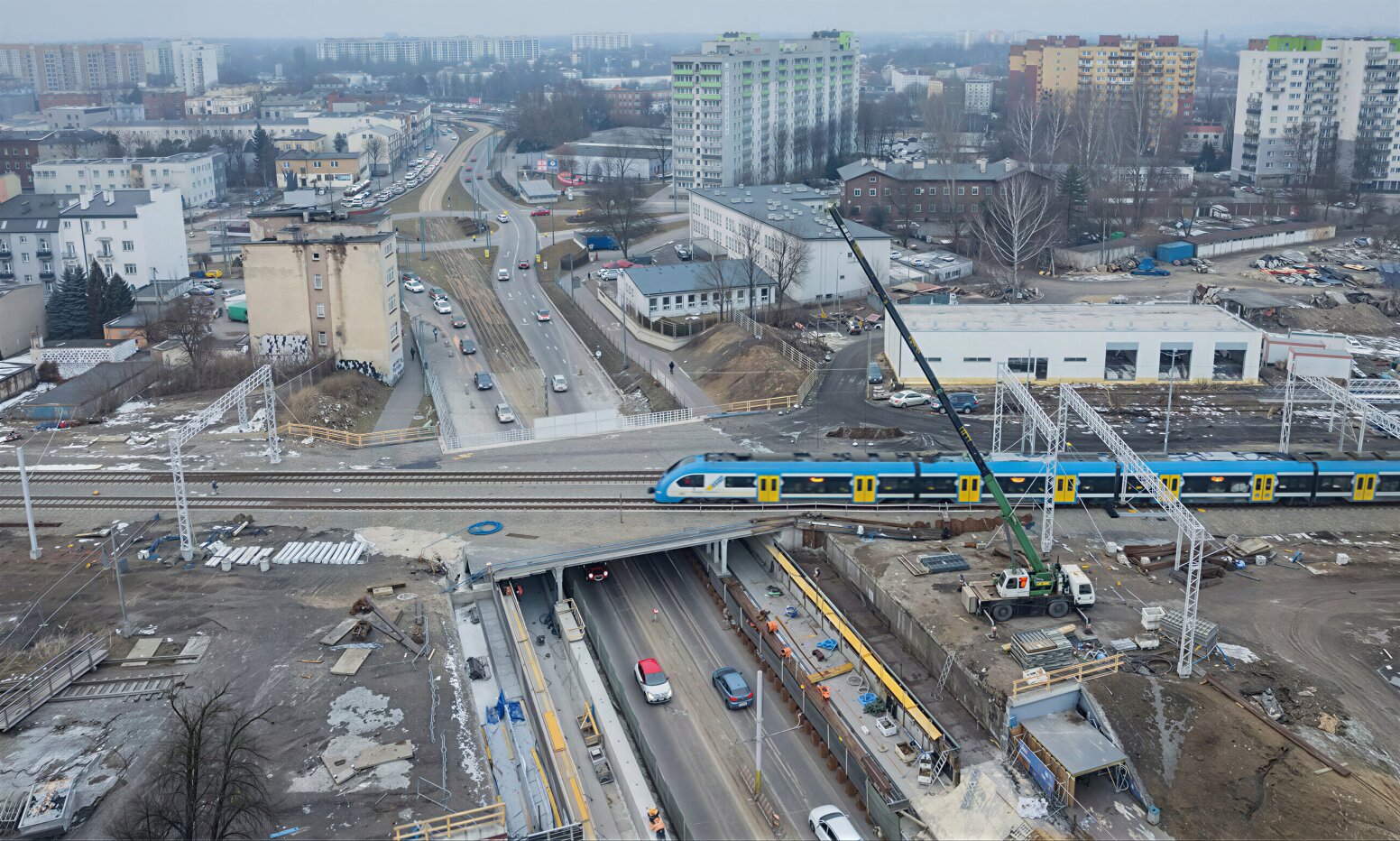 Widok na ulice i komunikacje miejską