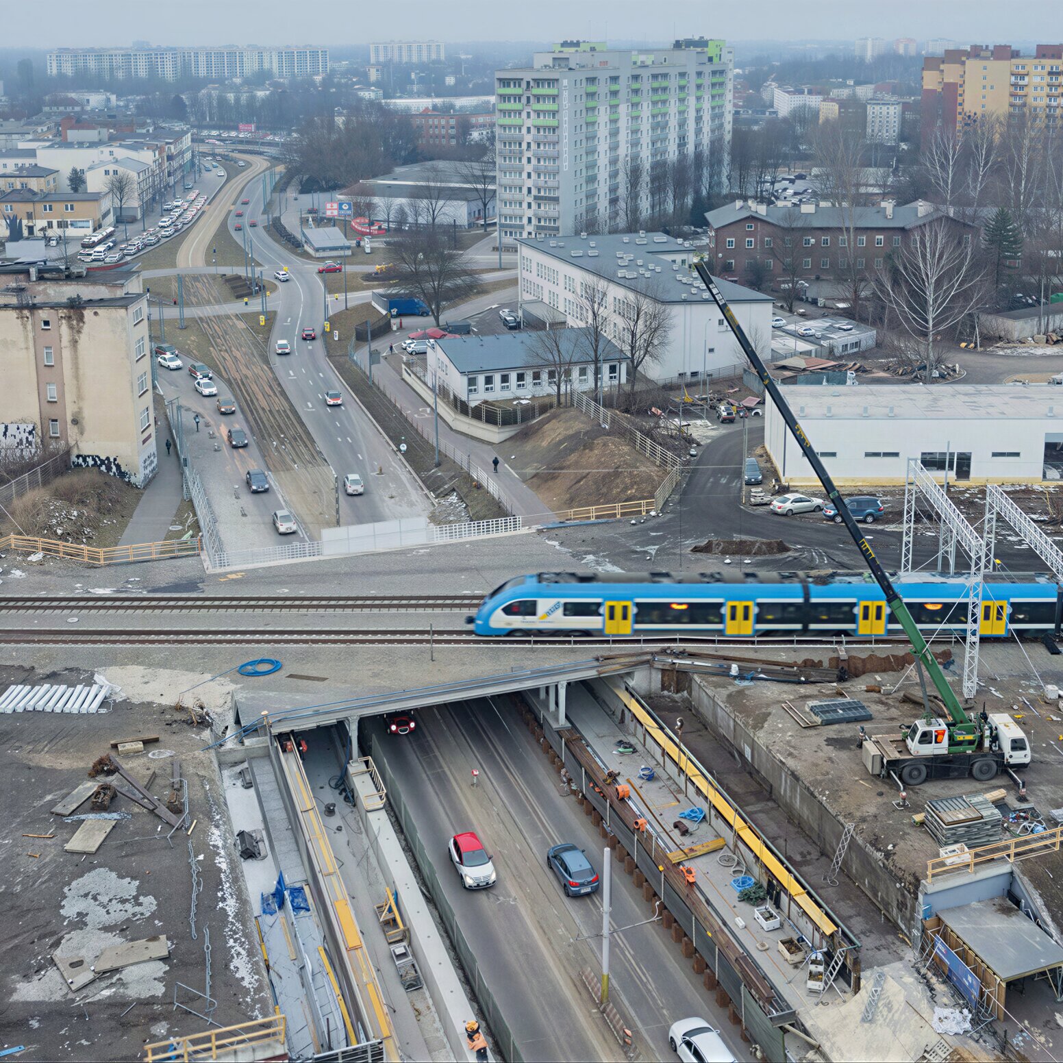 Widok na ulice i komunikacje miejską