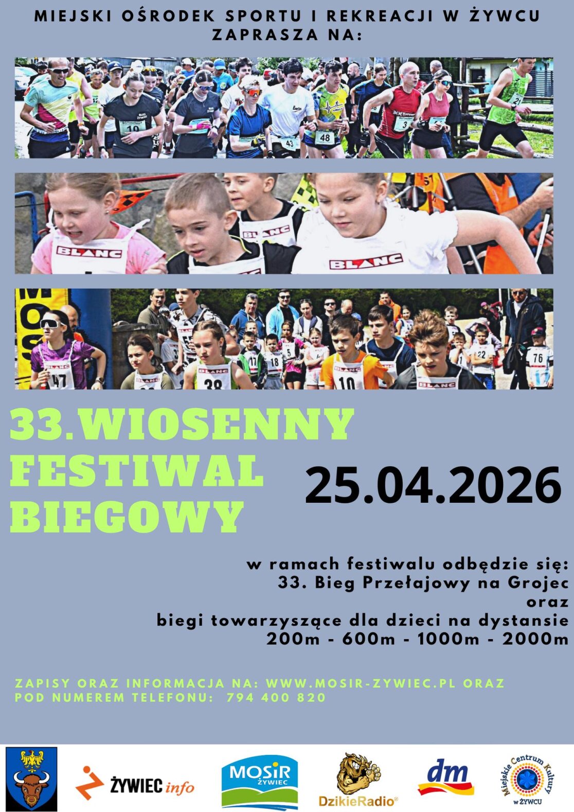 plakat biegu w żywcu