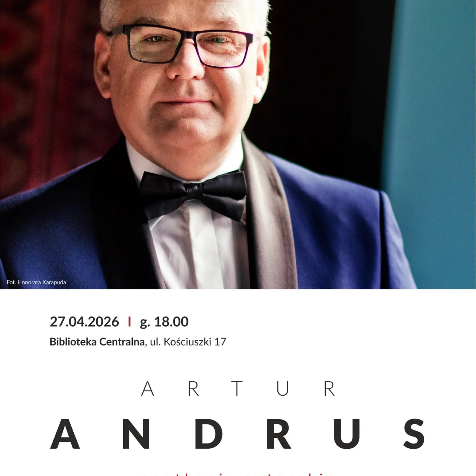 plakat z arturem andrusem