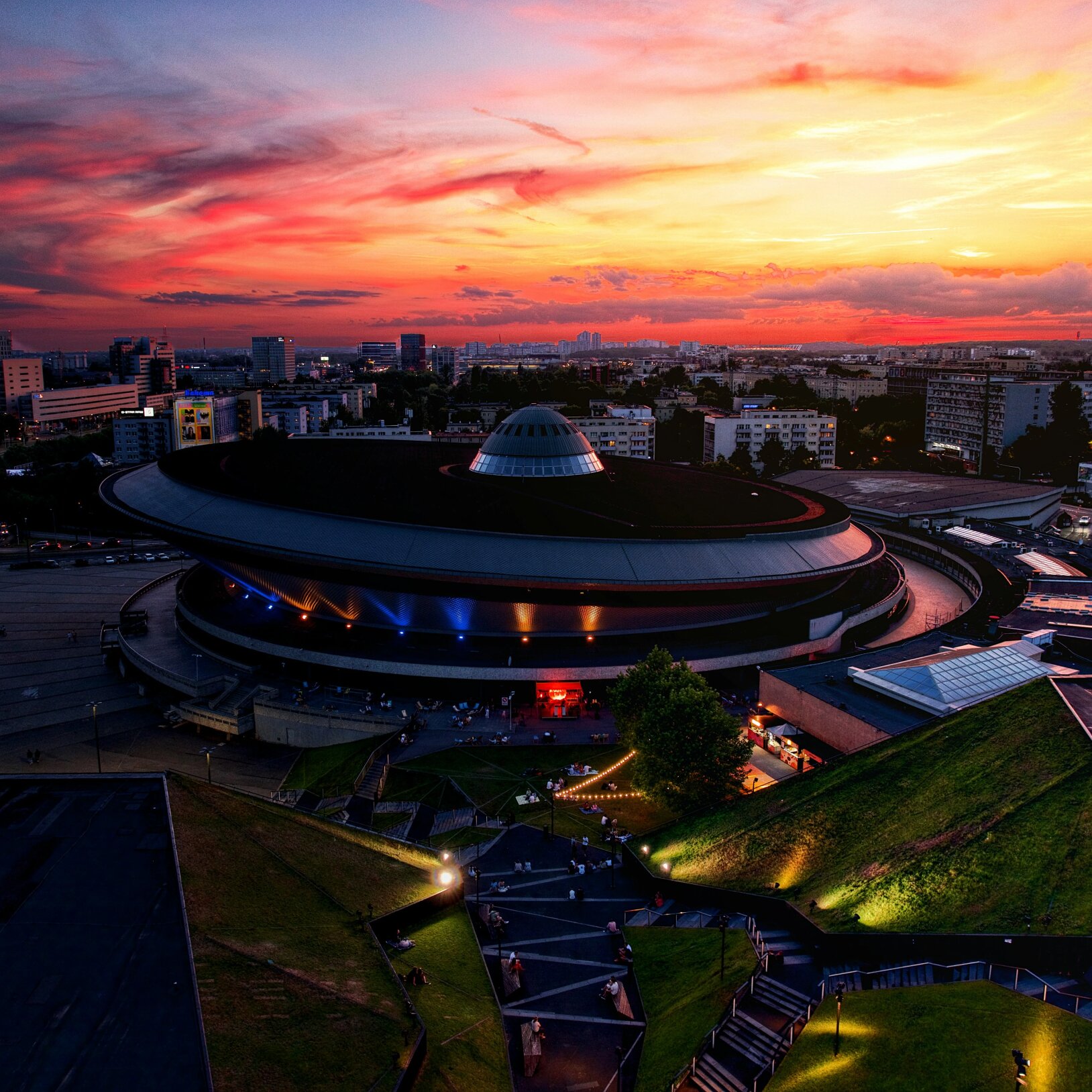 Panorama Katowic z lotu ptaka
