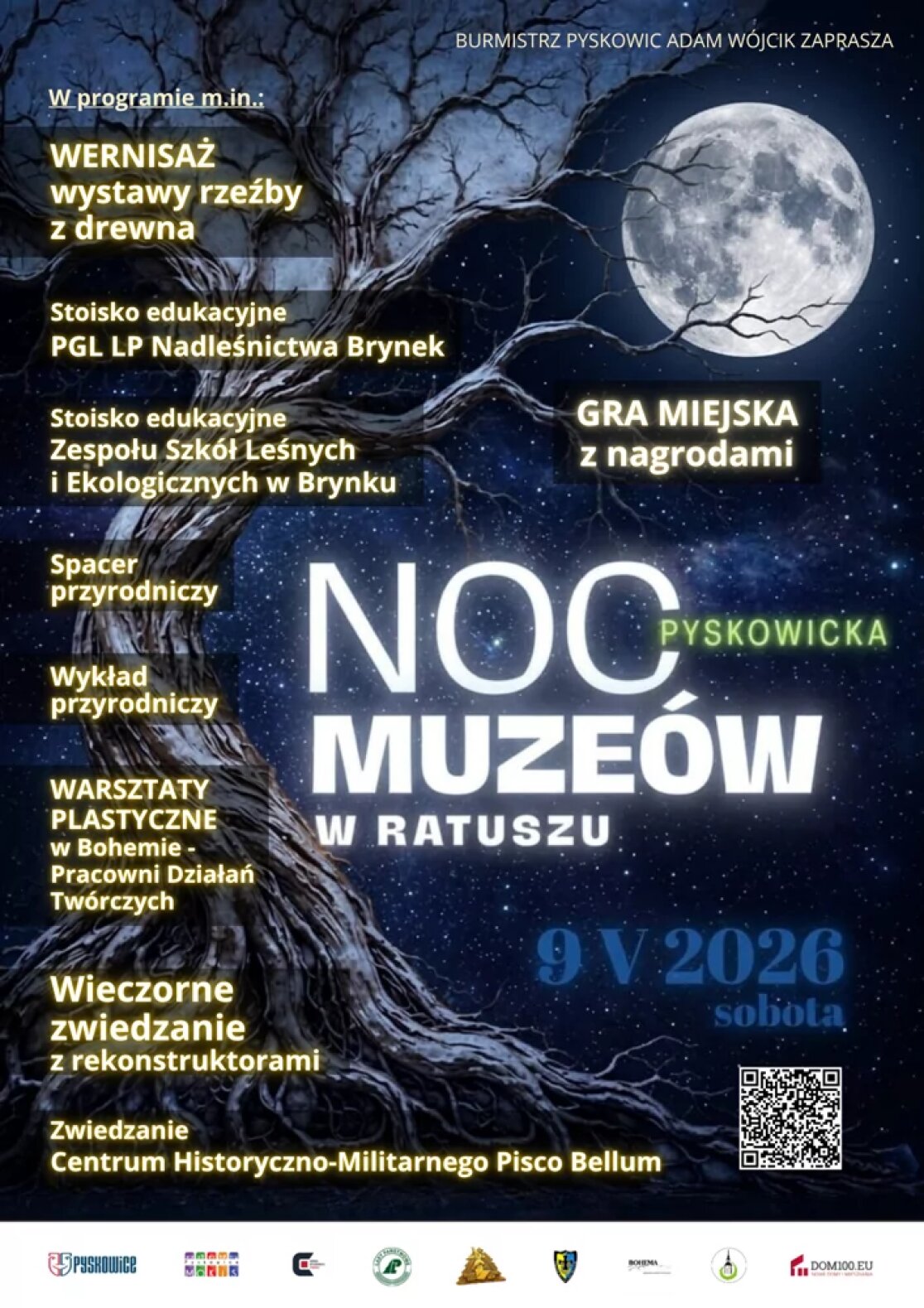 plakat nocy muzeów w pyskowicach