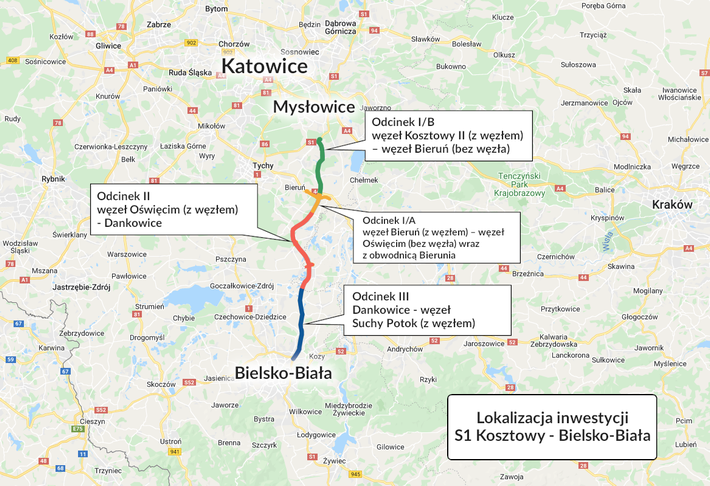 Mapa z planami remontów