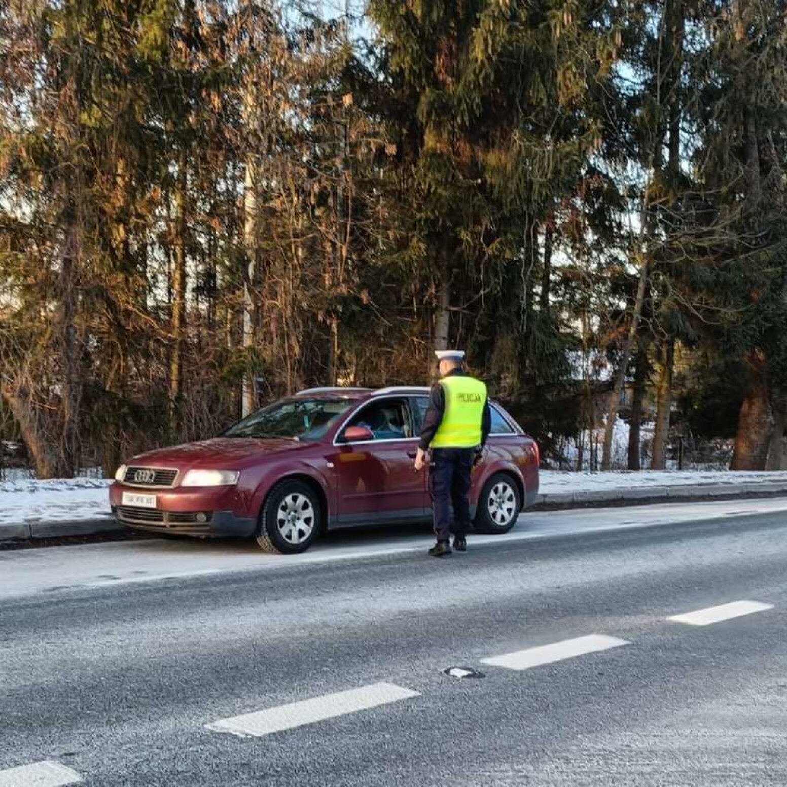 Samochód podczas kontroli