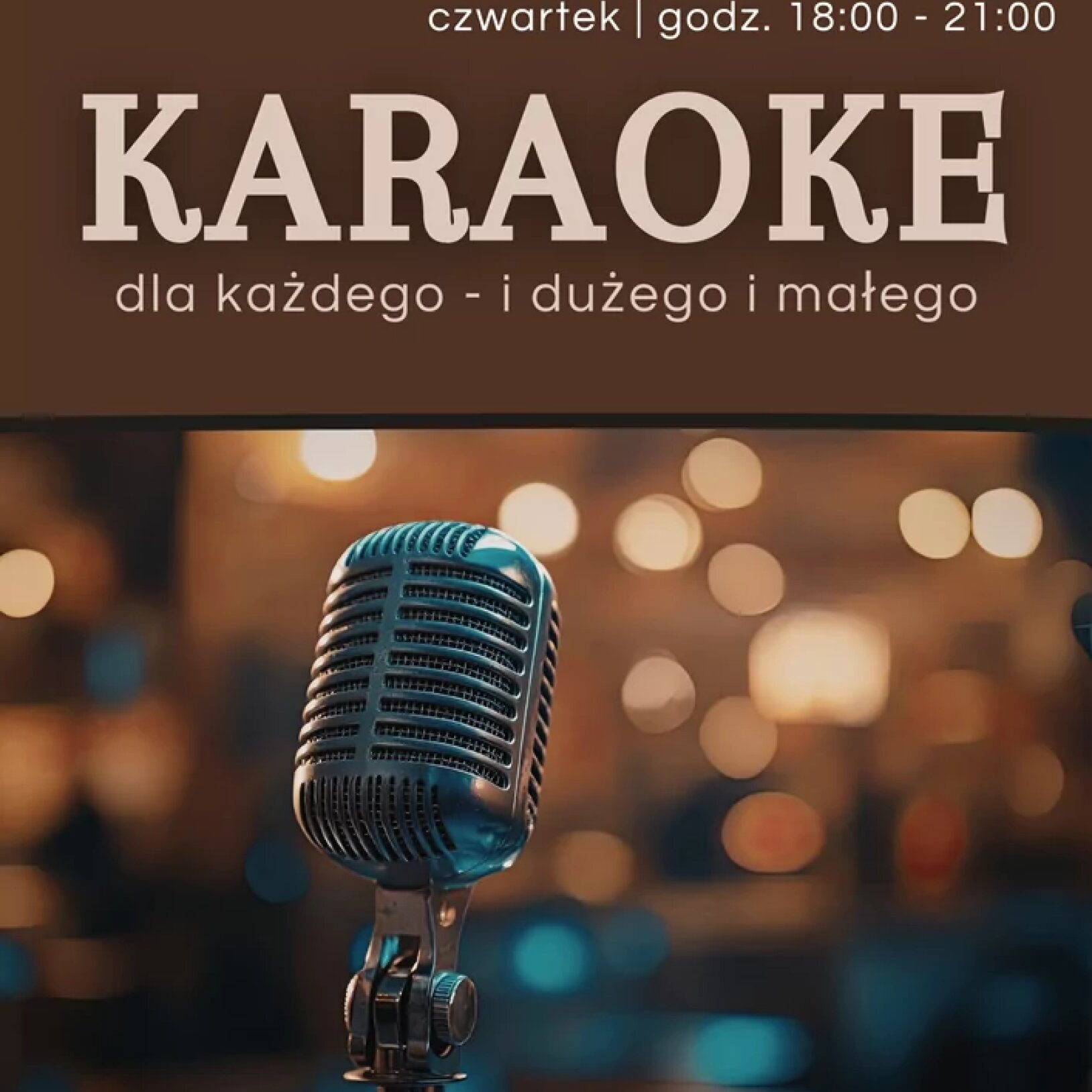 plakat reklamujący karaoke