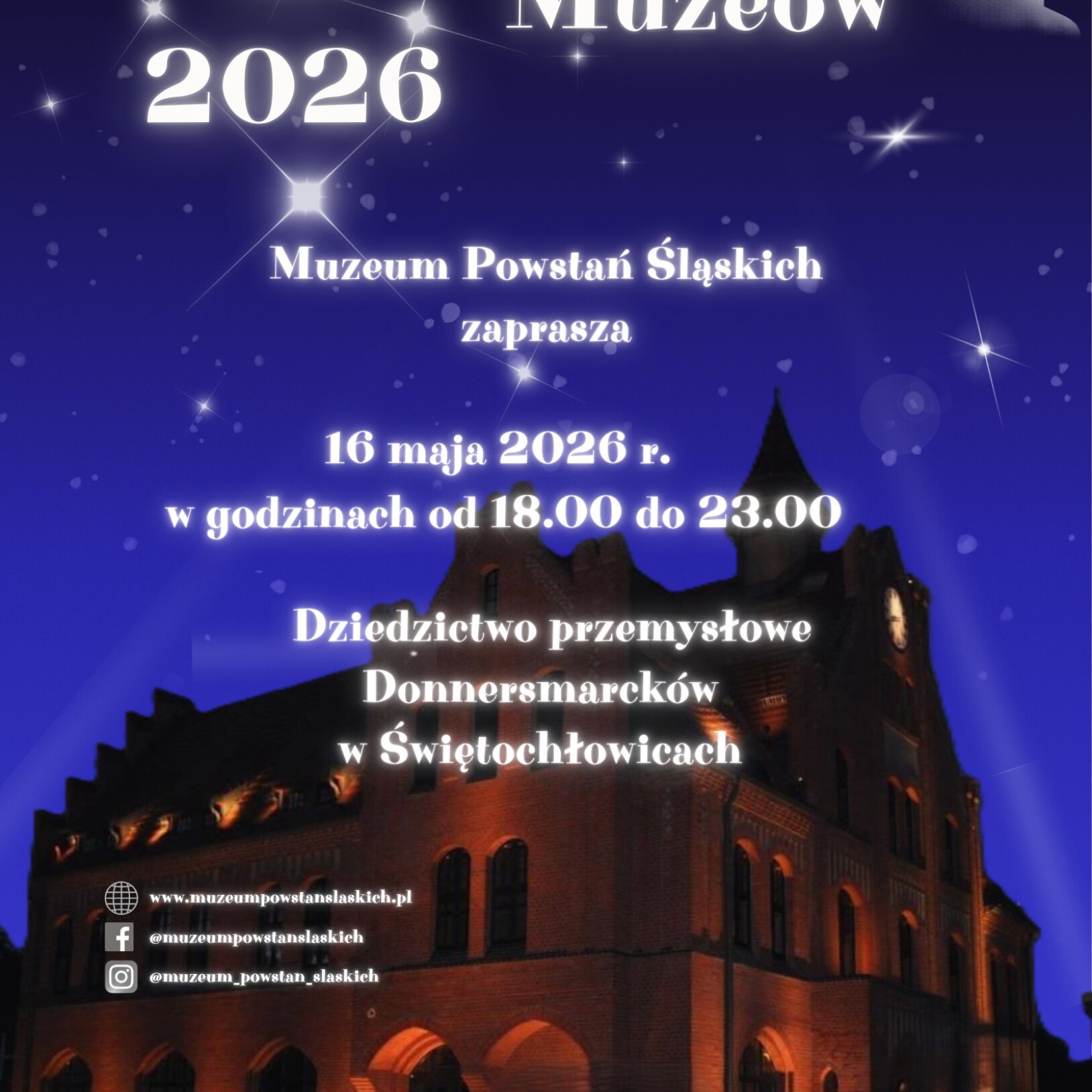 plakat nocy muzeów w świętochłowicach
