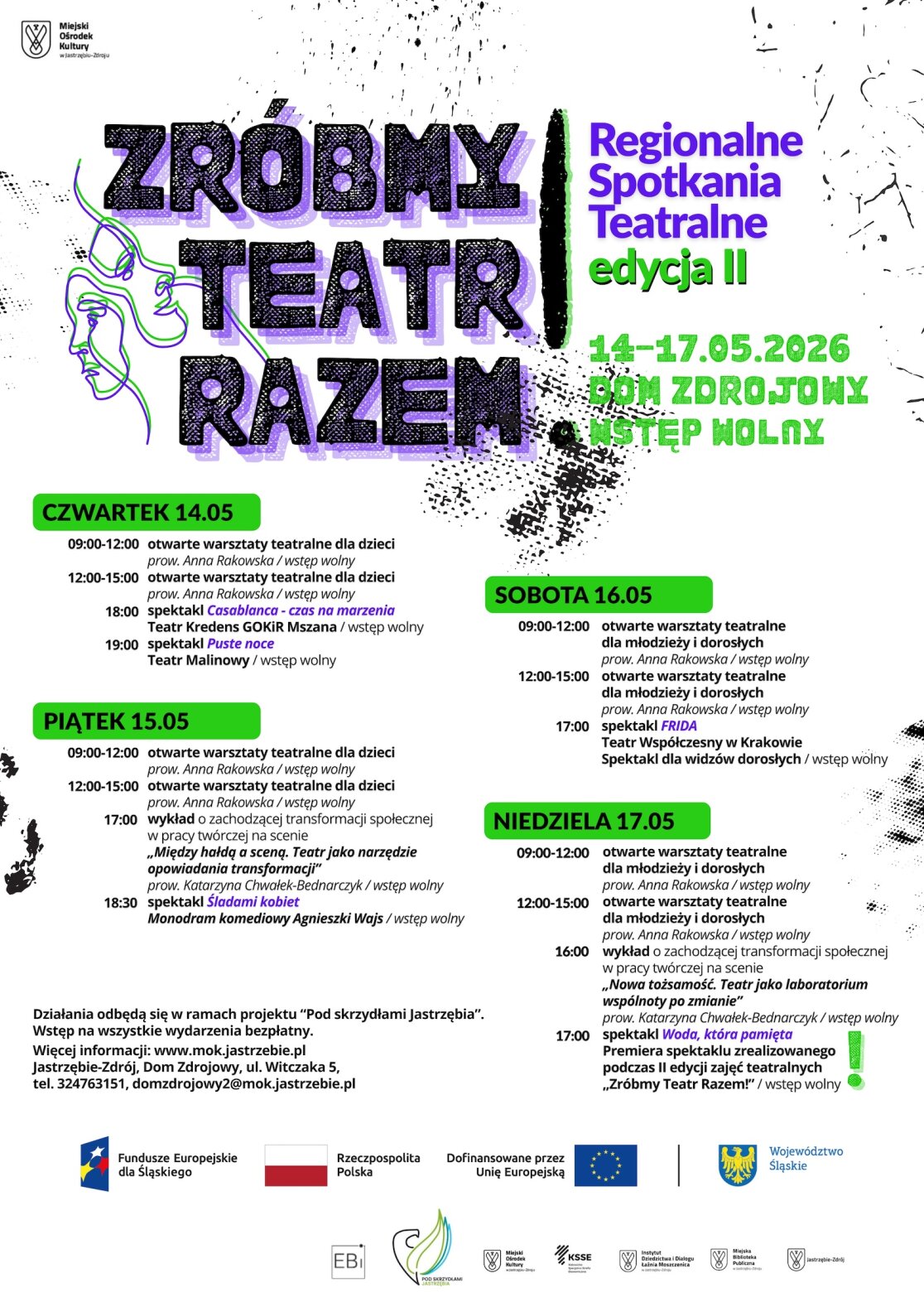 plakat regionalnych spotkań teatralnych