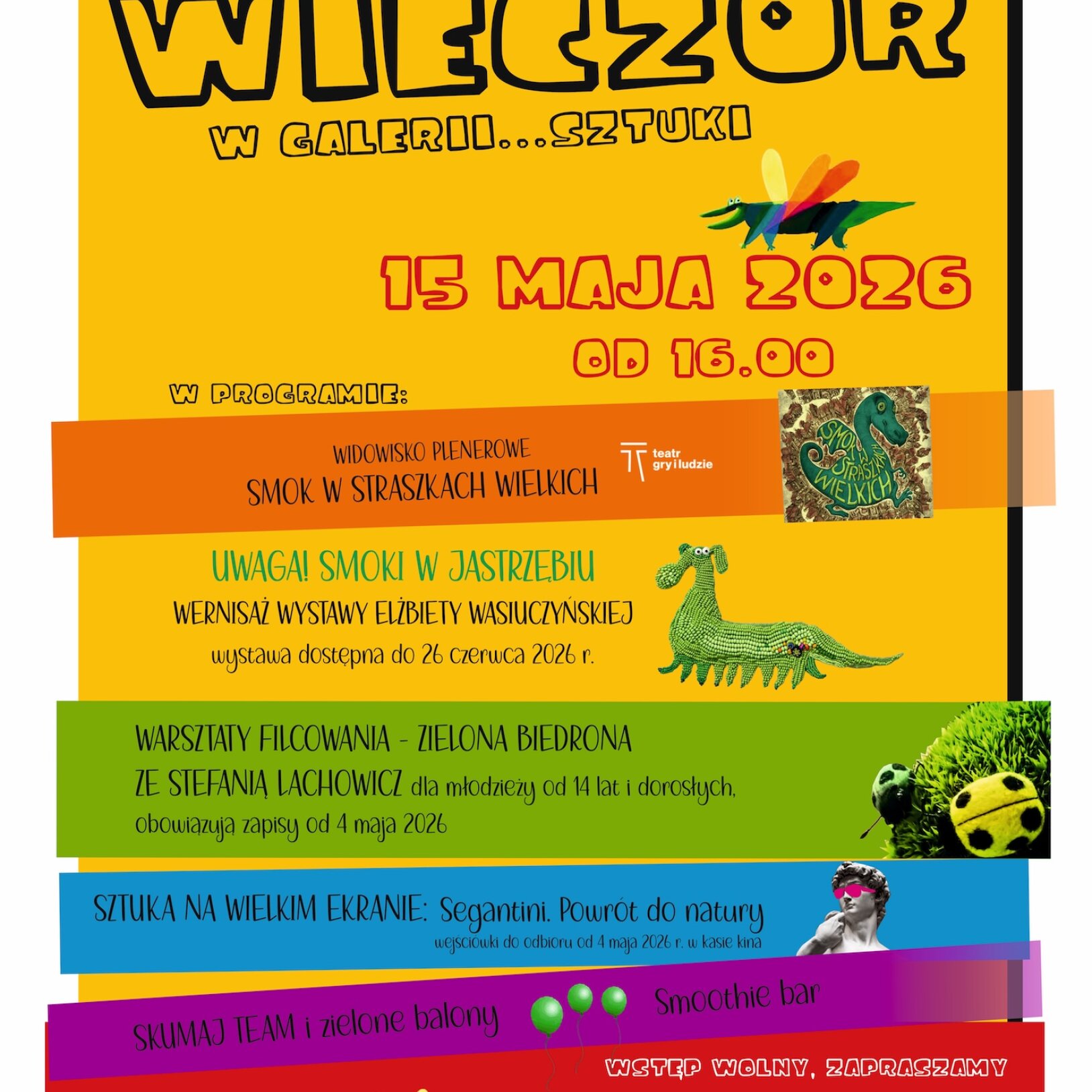 plakat wieczoru w galerii sztuki