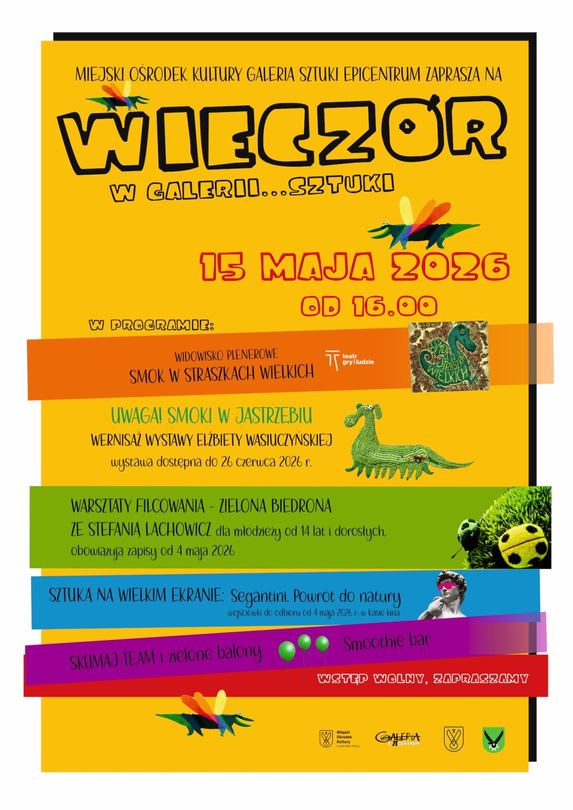 plakat wieczoru w galerii sztuki