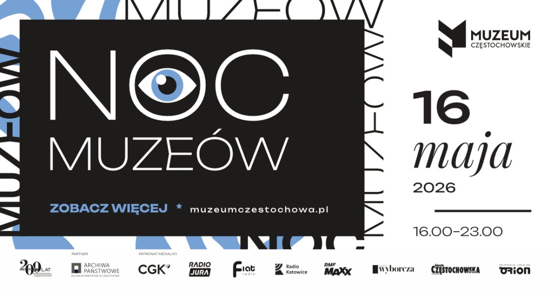 plakat nocy muzeów w częstochowie