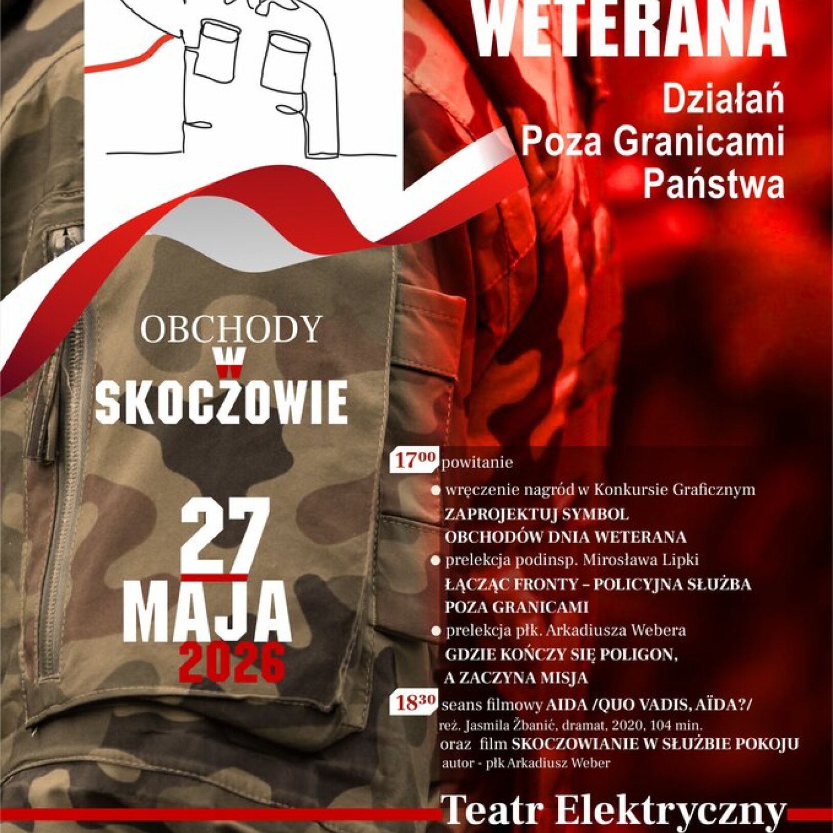 plakat wydarzenia, tematyka patriotyczna