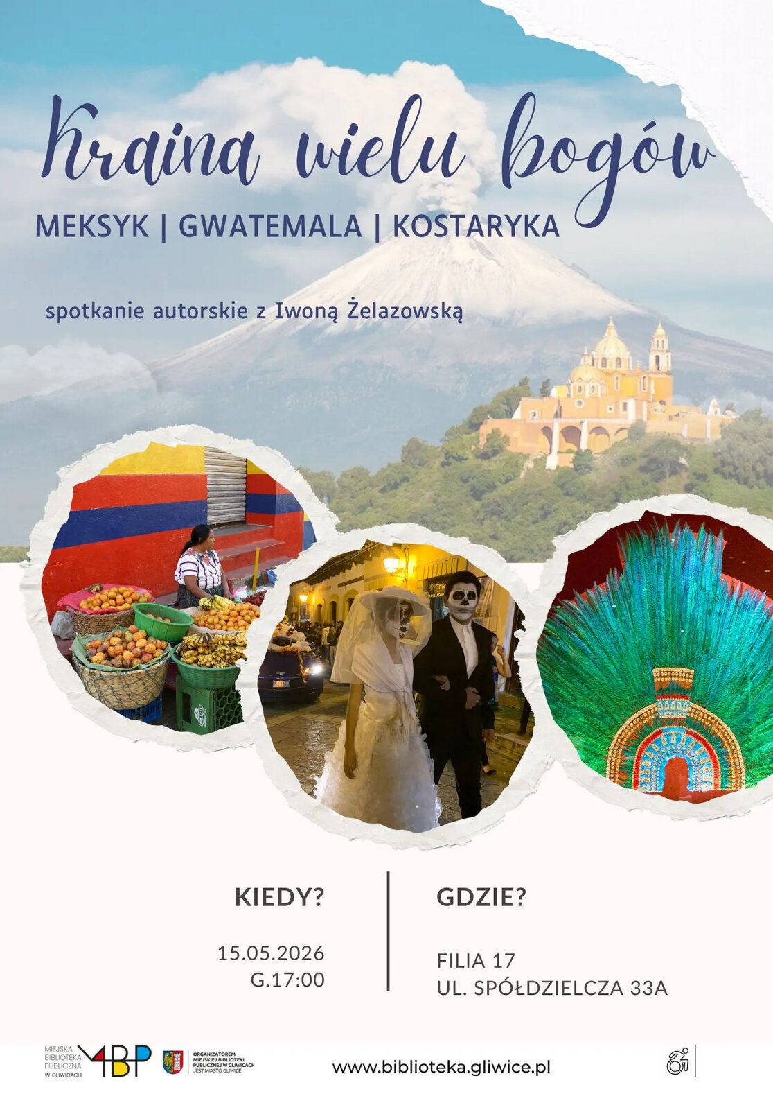 plakat spotkania autorskiego w bibliotece
