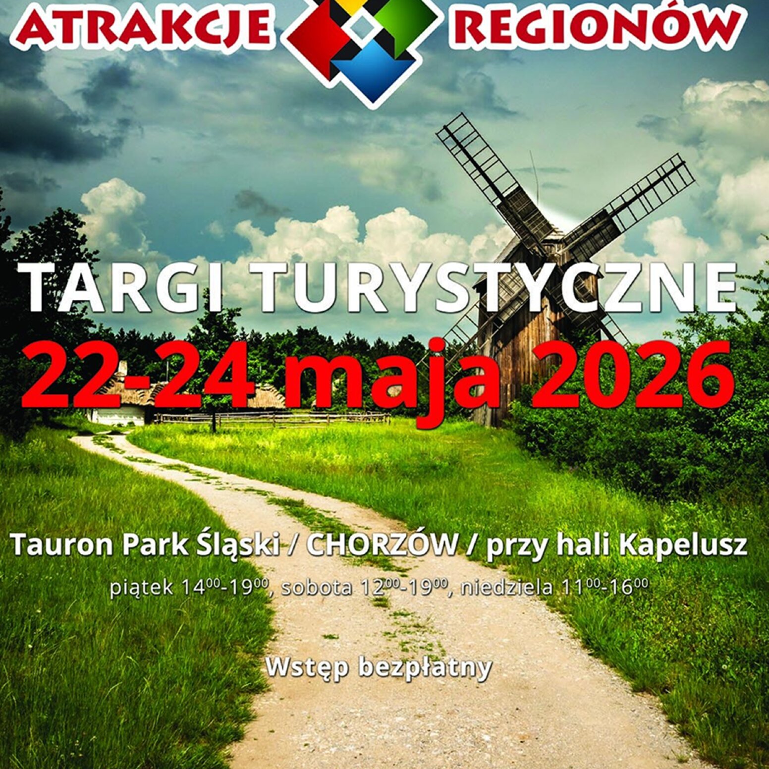 Plakat Targów Turystycznych Atrakcje Regionów 2026