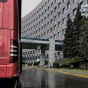 Krwiobus przed policją