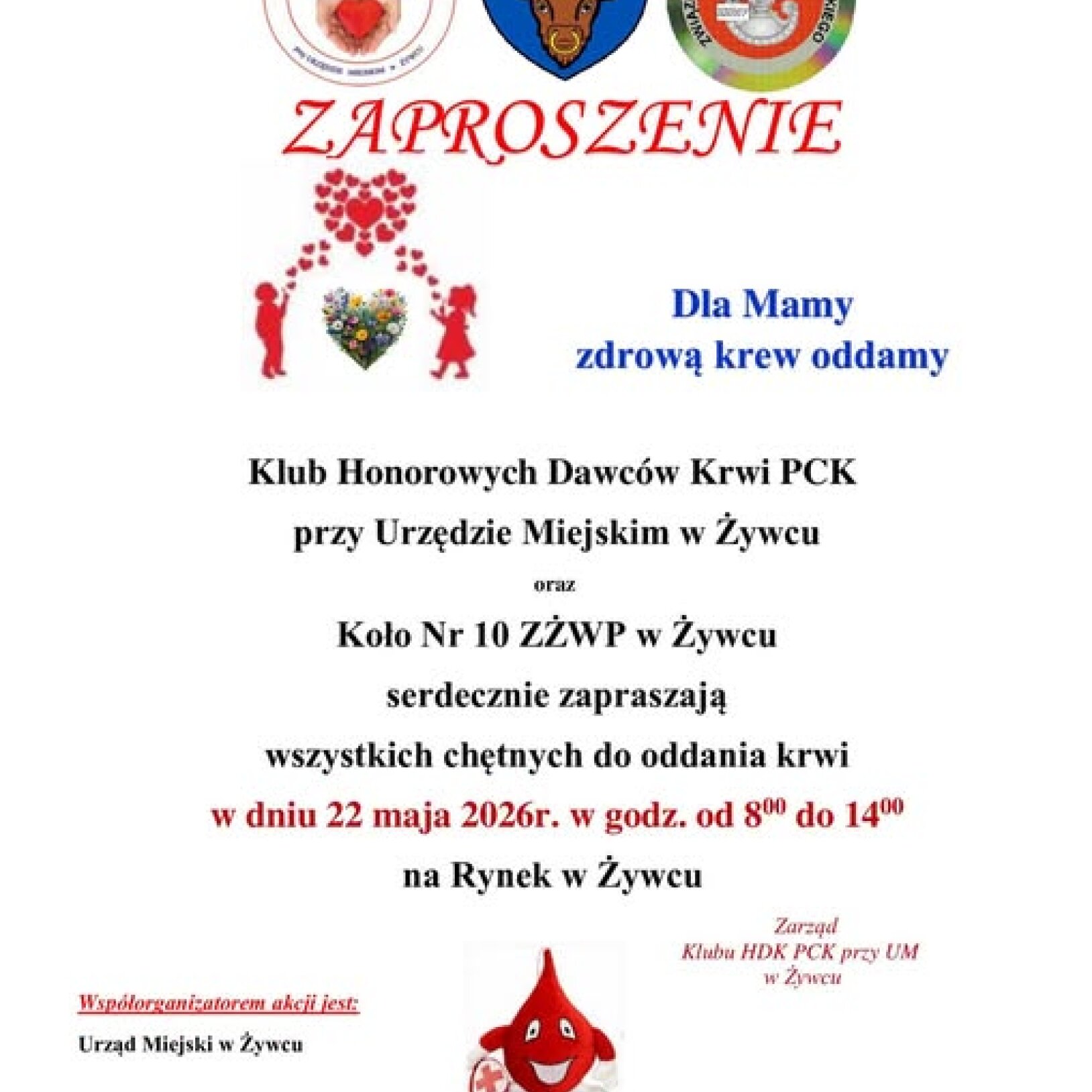 plakat wydarzenia Dla Mamy zdrową krew oddamy